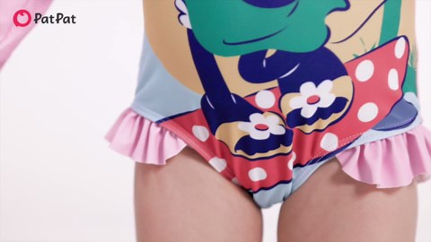 Disney Toddler Girls Swimsuit Minnie Mouse Rash Guard Graphic Bathing Suits Pink Kids 6-7 T