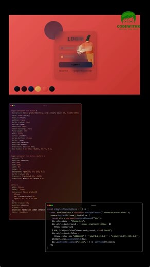 ✨ Glassmorphism Login Form using HTML, CSS & JavaScript | Modern UI Design #shorts #shortsfeed #js