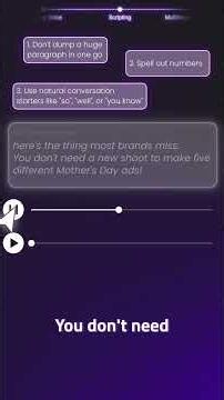 For a natural sounding AI Voice-Over you should do this