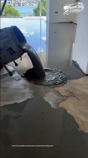 Perfect Self-Leveling Floor Pouring Process | Ultra Smooth Concrete Finish.
