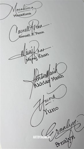 Random Signature Names Part 19 #artbyjadmerc #signatureart | Art by Jadmerc