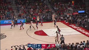 Gary Trent Jr. drives and dunks