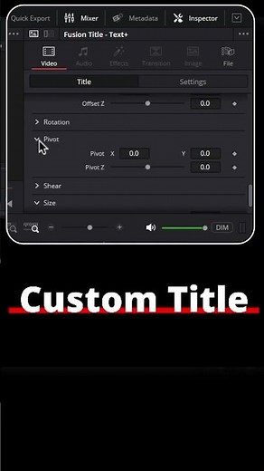 Underline Text in DaVinci Resolve