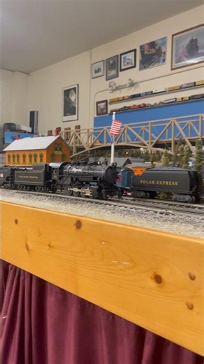 My O-Gauge 0-8-0 Passing My O-Gauge Polar Express With Passenger Train In A Siding #lioneltrains