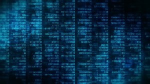 Binary Code Dark Blue Background Web Online Streaming Digital Technology