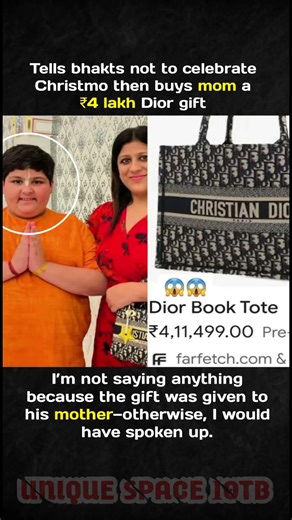 "Advises devotees not to celebrate Christmas, yet buys his mother a ₹4 lakh Dior gift."