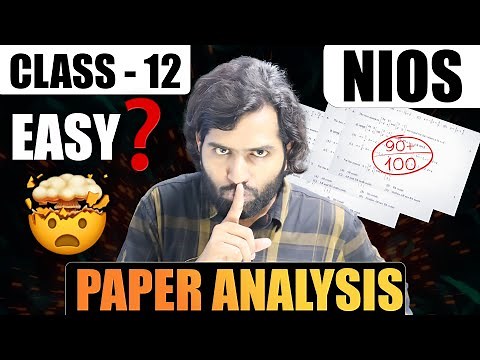 📈 NIOS Class 12 Maths: Paper Analysis, Difficulty & How to Score High! 🚀
