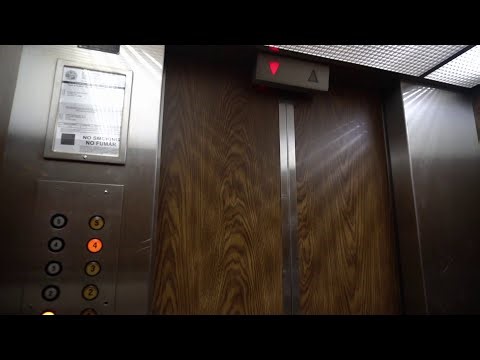 Creepy awesome old General Elevator hydraulic elevator 2 @ Concord Building, Ocala, Florida