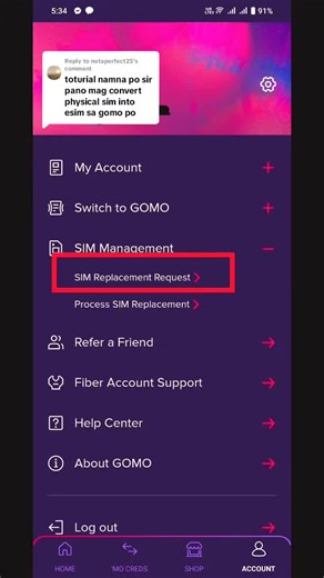 Cómo convertir tu SIM física a eSIM en GOMO