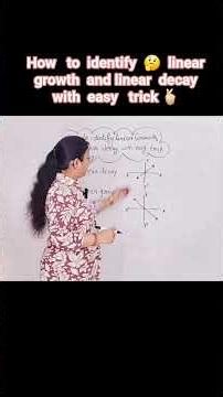 How to identify linear growth and linear decay with easy trick #mathboostbyjagriti #education
