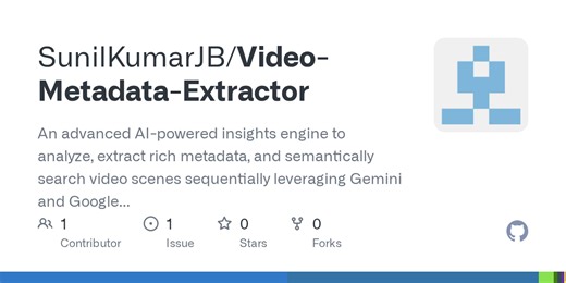 Video-Metadata-Extractor/backend at main · SunilKumarJB/Video-Metadata-Extractor