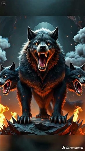 ULTIMATE Fire Wolf!#AIVideoCreation #WolfArt #DigitalArt #Shorts #viral