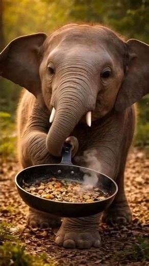 Baby Elephant vs Jaguar 🤯🍳 Who Wins?!#monkey #jaguar #elephant #subscribe