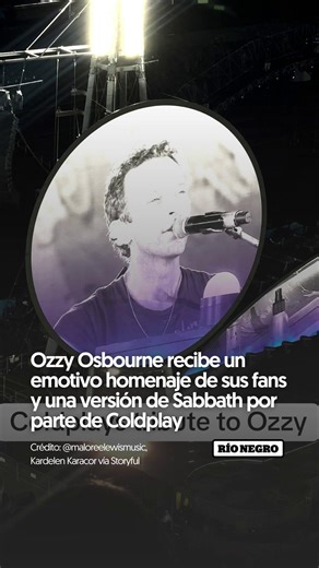 4.7K views · 87 reactions | 落❤️ Durante un show en Nashville, Coldplay rindió homenaje a Ozzy Osbourne, quien falleció ese mismo día. A su vez, los fans no tardaron en demostrar su amor con flores, mensajes y silencios compartidos.  Créditos: @maloreelewismusic, Kardelen Karacor vía Storyful  | Diario Río Negro | Facebook