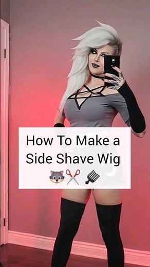 How to make a side shave wig! - loona from #helluvaboss #cosplay #tutorial #wigstyling