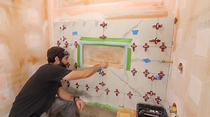 How to start a tile shower niche...if you're remodeling a bathroom and need help, join our Platinum Membership and make your project easier with over 235 step-by-step tutorials at https://homerepairtutor.com/platinum-membership/ | Home Repair Tutor