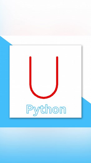 Learn how to write the letter ‘U’ in Python Turtle—simple and fun! 🐍✍️ ‎تعلّم كيف ترسم الحرف ‘U’ باستخدام بايثون ترتل بسهولة ومتعة! 🐍✍️ #PythonTurtle #LearnPython #ProgrammingForBeginners #CreativeCoding #PythonProjects #تعلم_البرمجة #بايثون_ترتل #مشاريع_برمجية