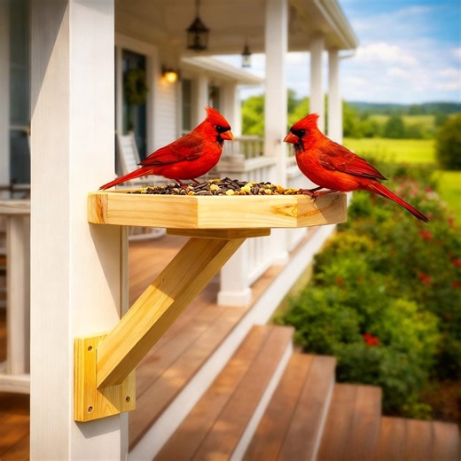 Modern Wooden Platform Bird Feeder Build Plan (PDF Download) - Etsy