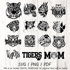 Tigers Football SVG Bundle, Mascot Clipart (digital Download) - Etsy