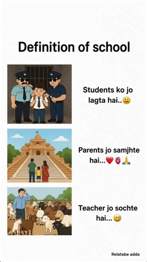 Definition of School 😂📚 | Every Student Can Relate 🤣 #shorts
