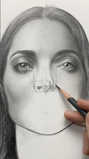 How to draw a woman’s nose ✍️ #howtodrawface