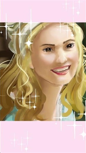 Drawing Cinderella digital art from the live action movie!! 🦋✨
