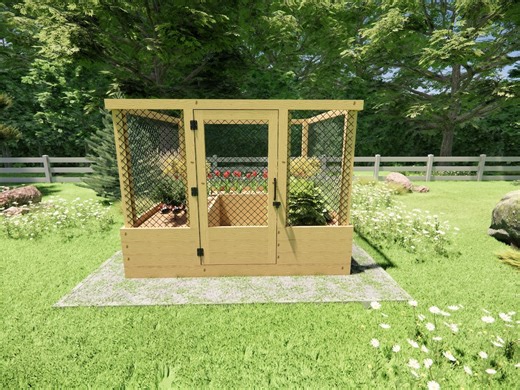 DIY Raised Garden Bed Plans With Deer Fence (8x8) - Digital Download - Etsy