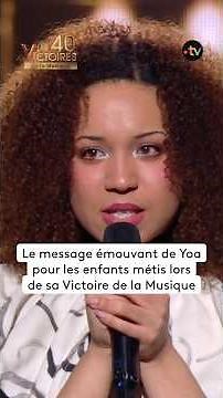 Le message émouvant de Yoa aux enfants métis #Victoires2025 #Musique #FranceTV