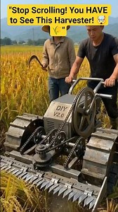 Next Level Farming: Powerful Homemade Rice Cutting Machine #agritech #farming2026 #farminglife #diy