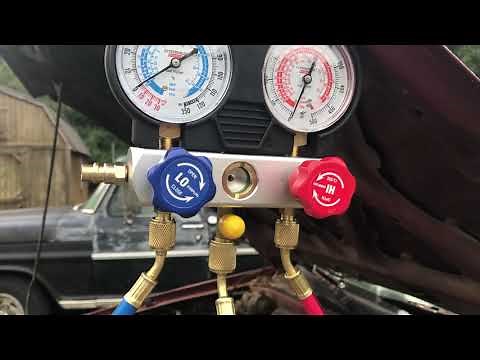 A/c leak test using vacuum pump