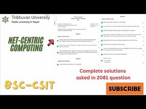 Net-Centric Computing 2081 Complete solutions || #bsc_csit