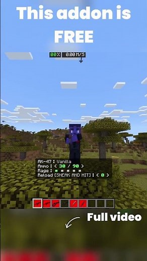 Free 3D Gun Addon (Minecraft Bedrock) #minecraft #gaming #addon #addons