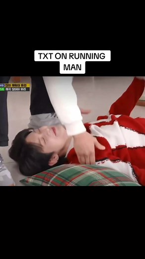 fighting for their lives😂 #txt #tomorrow_x_together #soobin #yeonjun #beomgyu #taehyun #heuningkai #runningman #fypシ #fyp #kpopfyp