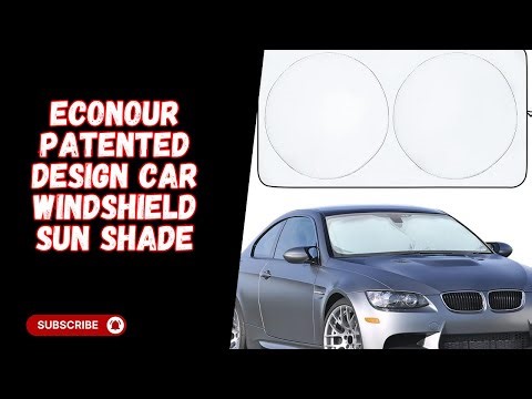EcoNour Car Windshield Sun Shade (64x32) — 240T UV Blocker