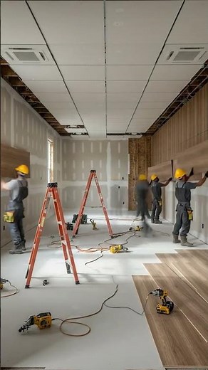 Luxury Conference Room Makeover in Fast Motion Executive Office Renovation Timelapse 8K