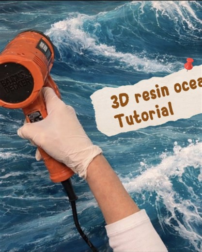 3D resin ocean waves. Tutorial
