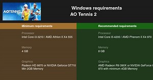 AO Tennis 2 System Requirements — Can I Run AO Tennis 2 on My PC?