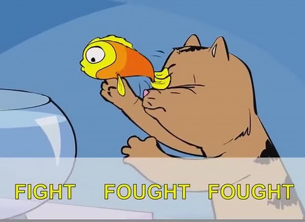 Irregular verbs song, Max the Cat, Part 3