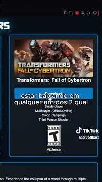 Como baixar Transformers Fall of Cybertron para o PC
