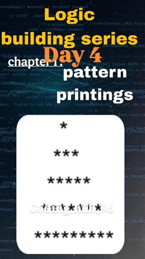@kiran on Instagram: "Day 4: Pyramid Pattern 🔺 Today we learned how spaces and stars work together to form a pyramid in Python. Logic building step by step 🚀 #Day4 #PyramidPattern #PythonPatterns #LogicBuilding"