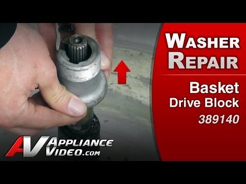 Whirlpool Washer Repair - Shakes and Moves - Basket Drive Block