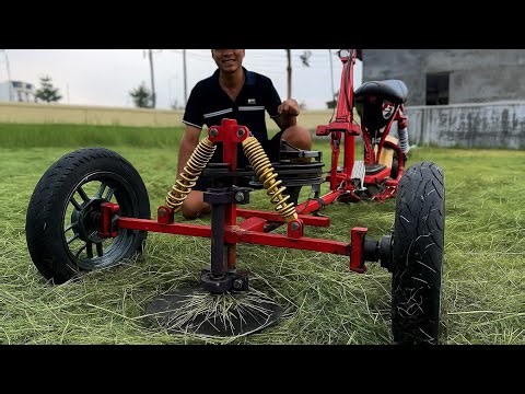 “Turn An Old 2 Wheel Electric Vehicle Into A Unique Electric Lawn Mower – What A Great Idea!”