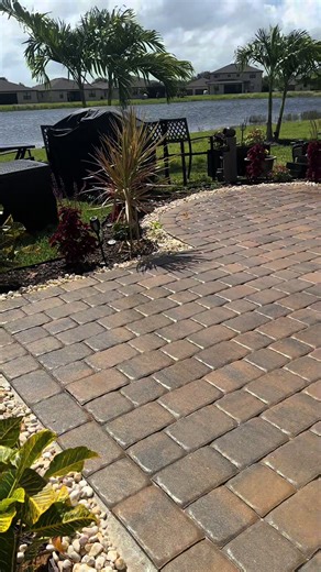 THE FINAL RESULT Like and follow to see how we we created this tranquil space for our client. #KingOfClean #paversealing #pavers #transformation #fyp