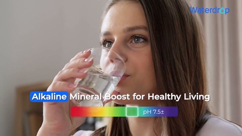 Waterdrop G5P500A Alkaline Mineral pH+ Reverse Osmosis Water Filter, NSF/ANSI 58 & 372 Certified, 8 Stage Reverse Osmosis System, 500G RO Water Filtration System, 2:1 Pure to Drain, Reduces TDS