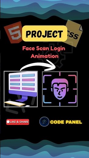 CSS Face Scan Login Animation 🤯💥 #shorts #shortvideo #animation