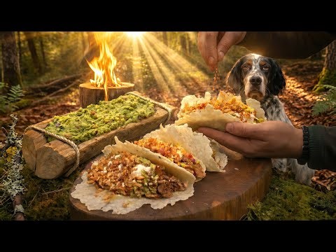 Beef TACO'S in a Parmesan Shell on the Finnish Candle | Outdoor Cooking ASMR