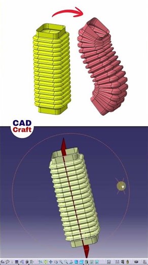 How to Create a Bellow Shape Surfaces | CATIA V5 GSD Tutorial ⚙️ #catia #cad #solidworks