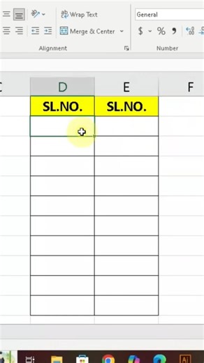 😱 OMG ! Try this trick to create SL.NO. easily #excel #shortfeed #microsoft