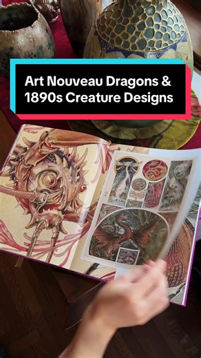 A book that blends art history with fantasy, presenting the Art Nouveau creature illustrations of Anton Seder in vivid resolution. 💜✨ #bookaesthetic #fantasybooks #bookrecommendations #arthistory #illustratedbooks
