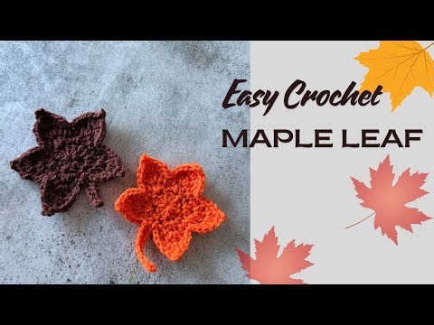 🍂 How to Crochet a Fall Leaf | Easy Crochet Autumn Leaf Tutorial for Beginners | DIY Home Decor